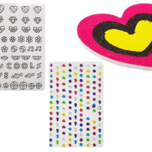 Zestaw Do Malowania Paznokci Dozownik Brokatu Kolorowe Naklejki