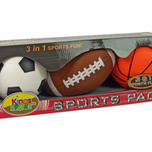 Zestaw Miękkich Piłek Sportowych 3w1 Piłka Nożna Koszykówka Baseball