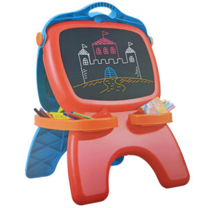 Tablica Dwustronna Magnetyczna Kredowa Niebiesko Czerwona Szablony