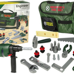 Zestaw Majsterkowicza w Torbie Wiertarka Młotek Piła Klucz Francuski