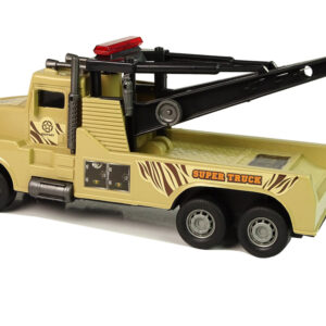 Auto Ciężarówka Holownik Pomoc Drogowa 1:10 Lina Wojskowy Brązowy