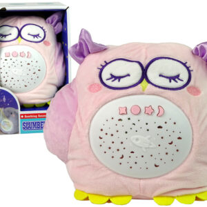 Słodka Pluszowa Sówka Sowa Kolorowy Projektor Gwiazdki Melodia