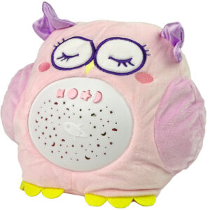 Słodka Pluszowa Sówka Sowa Kolorowy Projektor Gwiazdki Melodia