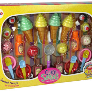 Zestaw Słodkości Lody Babeczki Sosy Łyżeczki
