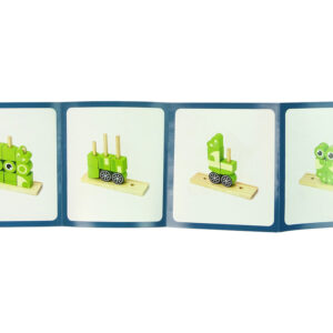 Kreatywne Klocki Drewniane Przestrzenne Układanka Żabka 3D