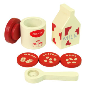 Drewniany Ekspres do Kawy Akcesoria Kuchnia Dzieci