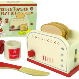 Drewniany Toster Akcesoria Śniadanie Kuchnia Dzieci
