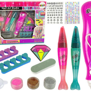 Zestaw Do Malowania Paznokci Pisaki Brokaty Diamenciki