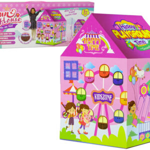 Namiot Domek Wesołe Miasteczko Dla Dzieci Różowy 123 cm x 82 cm