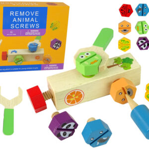 Zestaw Do Majsterkowania Drewno Przykręcanie Śrub Zabawka