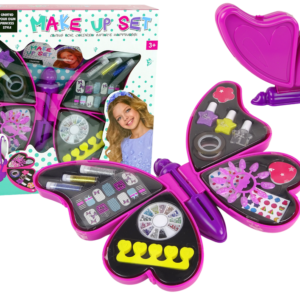 Zestaw Piękności Do Malowania Paznokci Motyl Lakiery Brokaty Naklejki