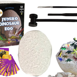 Zestaw Archeologiczny Wykopaliska Ogromne Jajo 12 Figurek Dinozaur