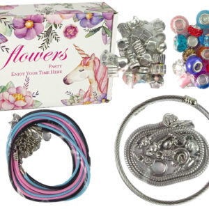 Zestaw Bransoletek, Łańcuszków oraz Kolorowych Koralików do Biżuterii