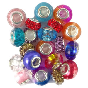 Zestaw Bransoletek, Łańcuszków oraz Kolorowych Koralików do Biżuterii