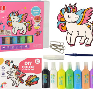 Naklejki Na Okno Meble Jednorożec DIY 8 Kolorów Brokat