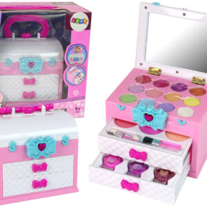 Zestaw Piękności w Walizce Różowy Biały