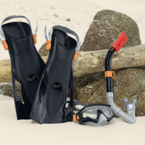 Zestaw Do Nurkowania Maska, Rurka, Płetwy Czarny Bestway 25020