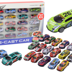 Zestaw Samochodzików Resoraki Autka Sportowe Wyścigowe 1:64 20 szt