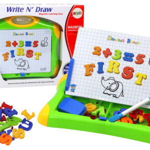 Tablica Edukacyjna Magnetyczna Literki Cyferki Pisak Gąbka