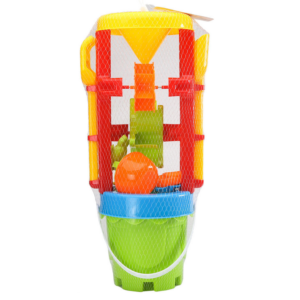 Zestaw Zabawek Do Piasku Duży Młynek Wiaderko Foremki Kolorowy