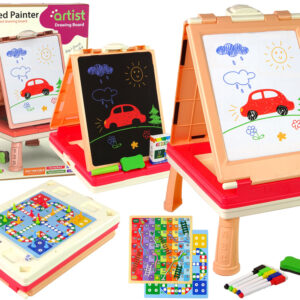 Tablica 3w1 Wielofunkcyjna Dwustronna Stolik Do Gier Chińczyk