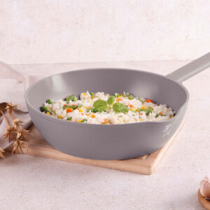 GŁĘBOKA PATELNIA TYTANOWA 24cm BERLINGER HAUS BH-8090 TAUPE