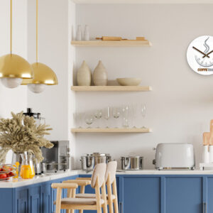 ZEGAR ŚCIENNY COFFEE TIME II WHITE