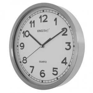 ZEGAR ŚCIENNY STALOWY 34cm MECHANIZM PŁYNĄCY KH-5026