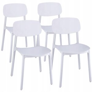 4 x Krzesło LARA białe