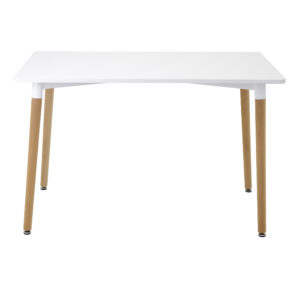 Nowoczesny Biały Prostokątny Stół do Salonu Jadalni Kuchni