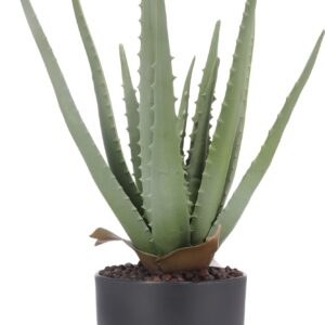 Roślina sztuczna Aloes w doniczce 45 cm wysokości zielona JAK ŻYWA ozdoba