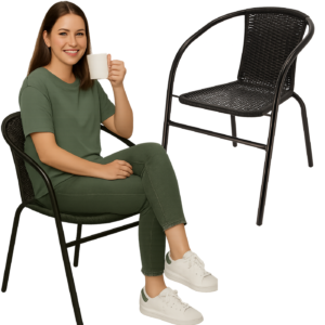 KRZESŁO OGRODOWE balkonowe na balkon taras TECHNORATTAN fotel BISTRO