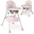 Krzesełko do karmienia ze stolikiem Milo różowe