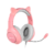 Słuchawki gamingowe dla dzieci kocie uszy mikrofon